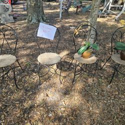 4 Iron Parlor Chairs
