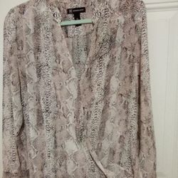 INC. Animal Print Blouse 