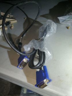 VGA Cable with Blue Connectors
