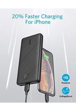 Anker Portable Charger, Power Bank, 20,000mAh Battery Pack with PowerIQ Technology and USB-C (Recharging Only) for iPhone 15/15 Plus/15 Pro/15 Pro Max