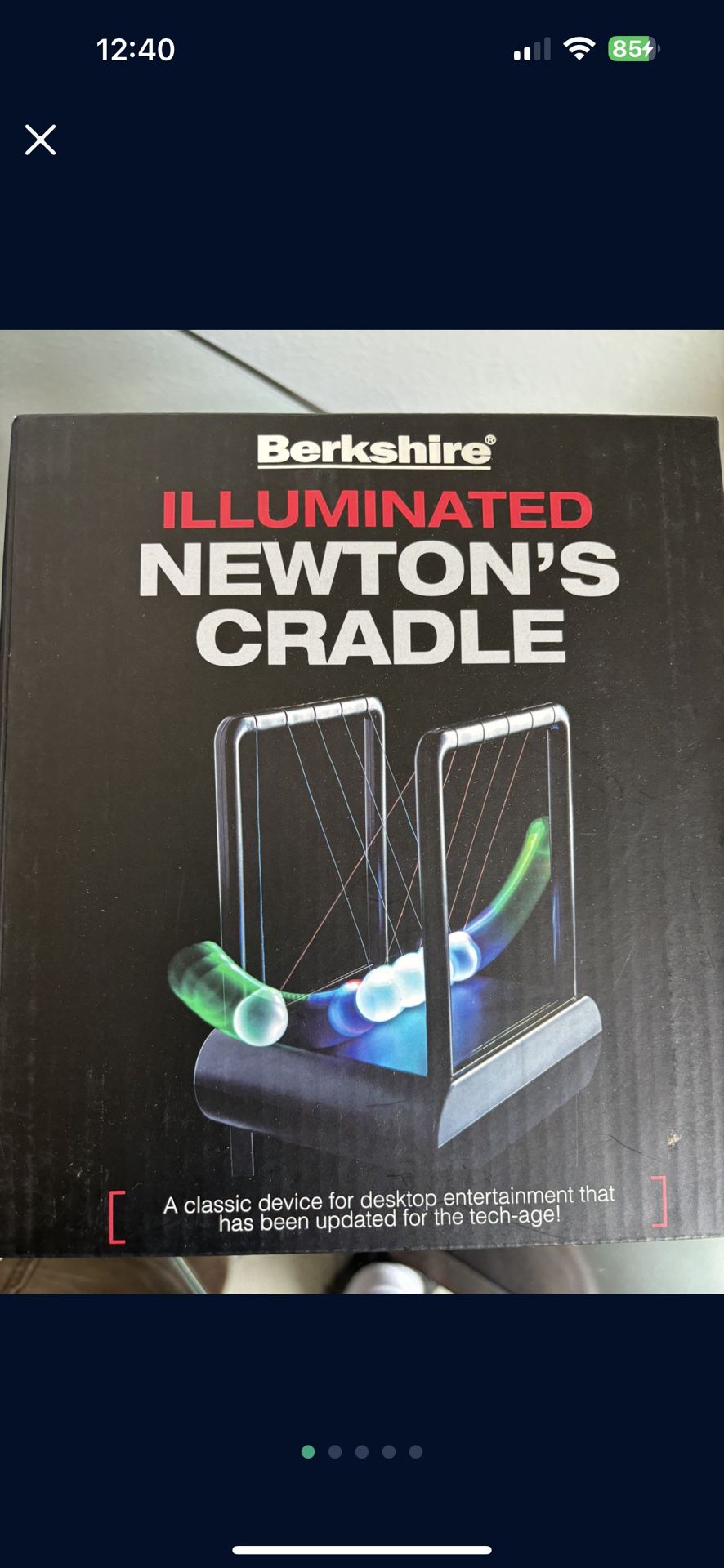 Berkshire and illuminated newton’s cradle new in the box