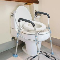 Toliet Seat Riser With  HANDLES, 300lbs   $20
