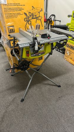 RYOBI 15 Amp 10 in. Expanded Capacity Portable Corded Table Saw With Rolling Stand