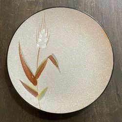 Vintage Collectible Mid Century MCM Modern Wild Rice Ucagno Stoneware Plate Made In Japan