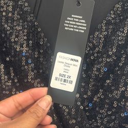 Brand New Black Fashion Nova Sequin Dress 