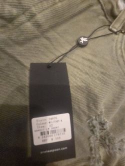  New One Teaspoon Jean Shorts Sage Green