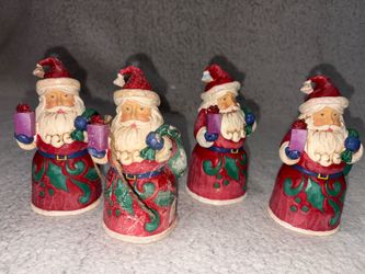 Set of 4 Santa Claus Christmas Figurines