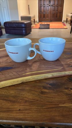 Two Starbucks Soup Mugs