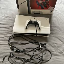 Ps5 Slim with Detachable Disc Drive Spider Man Version 
