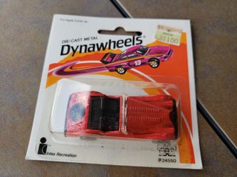 Vintage Die-cast Metal Dyna-Wheels Red Morgan 8 with mag wheels #24550 1983 Intex Recreation Corp. Made in Hong Kong