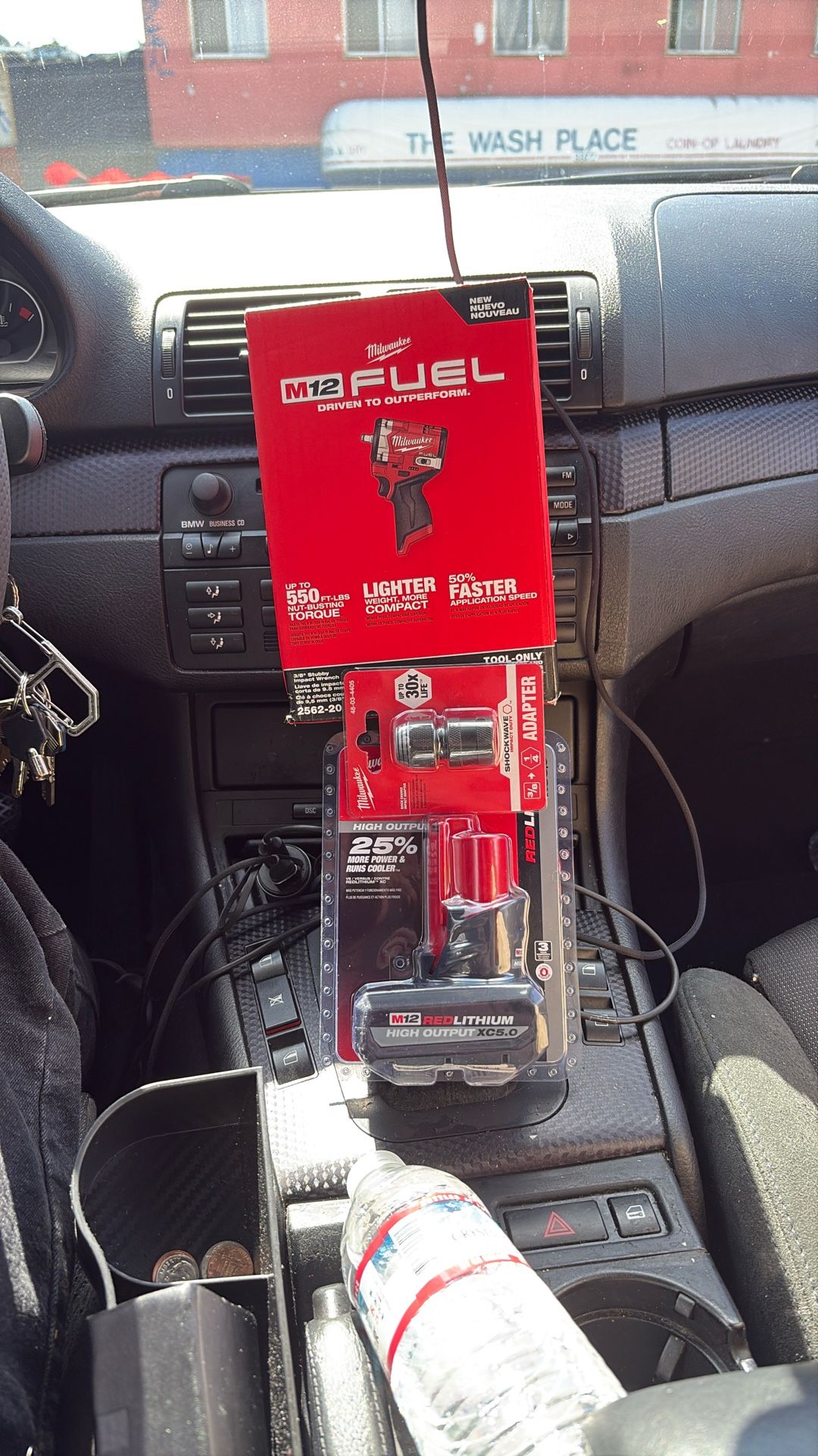 Milwaukee M12 Fuel 3/8” Impact Wrench W/ H.O. Battery And Adaptor