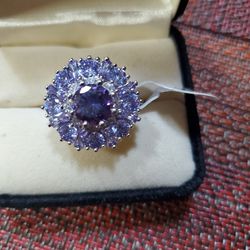 Beautiful Cluster Purple Ring