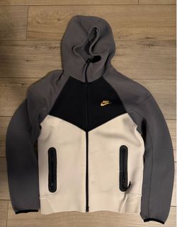 Nike Tech Fleece Windrunner Hoodie - Size Small - Grey/Black/Cream