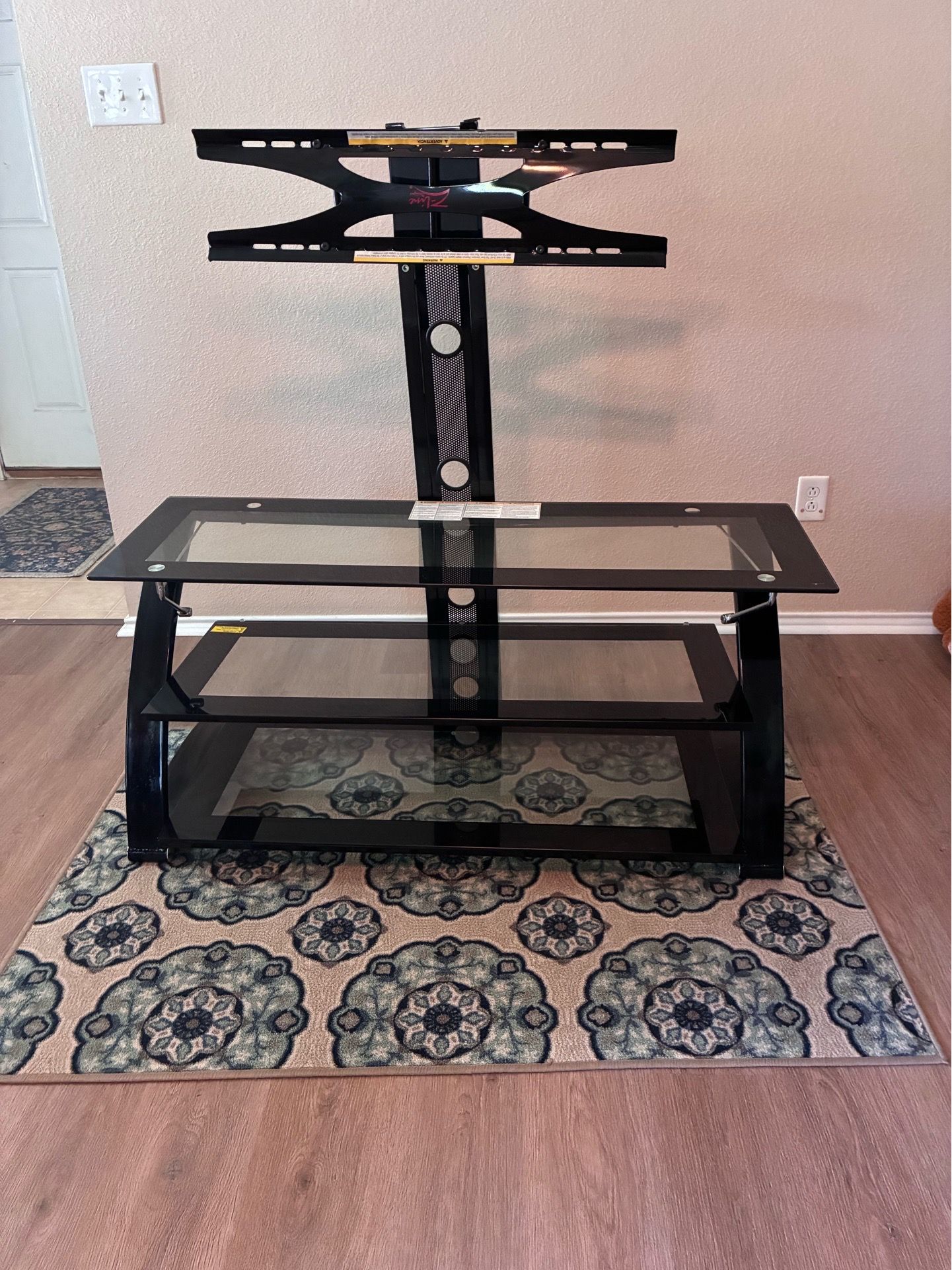 Z-Line Designs Glass TV Stand with Integrated Mount – Fits up to 65"