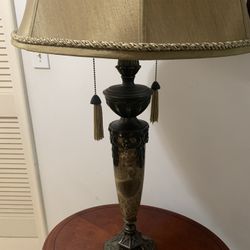 Antique Table Lamp with Step-On Switch