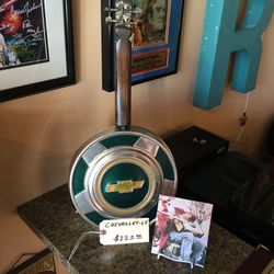 Chevy hubcap made into ukulele