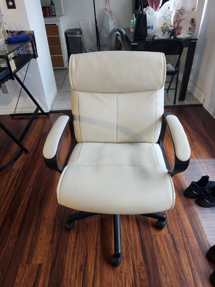 Beige and Black Office Chair 