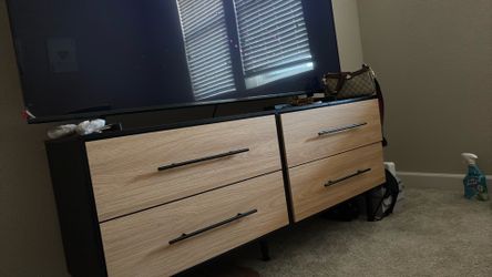 4 drawer dresser black and wood