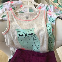 4t Girls Pajamas and outfit (New)  3 Outfits 