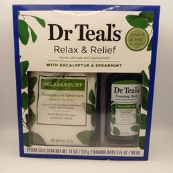 Dr. Teals Relax &Relief Bath Gift Set Eucalyptus & Spearmint Epsom Salt