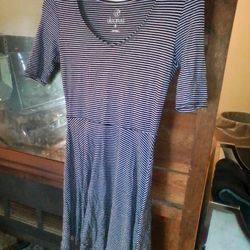 Black And White Striped Dress Size Small 