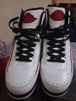 Air Jordan 2 White Red Black Sneakers