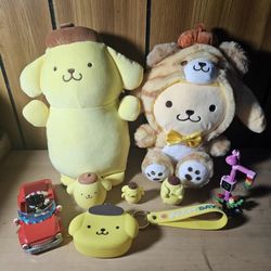 Sanrio Pompompurin Plush Stuffed Animal & Collectibles Lot
