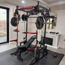 Flash F10 Smith Machine Combo New In Box ✅📦 Weights Bench And Barbell Included 