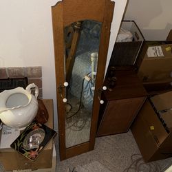 Antique Mirror With Hangers