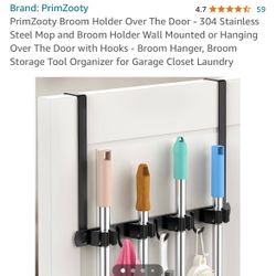 Mop and broom holder