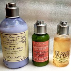 L'occitane Bundle Hair Conditioner , Treatment & Shower Gel 