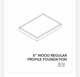 Twin XL 8 in wooden frame