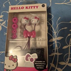 Hello Kitty Earbuds With Pouch