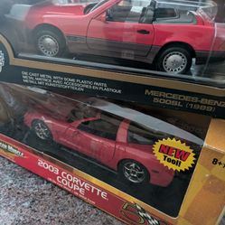2 Die Cast Metal  Collection Cars 
 Mercedes Benz$35/  Corvette $35. ( Each Car Is $35)