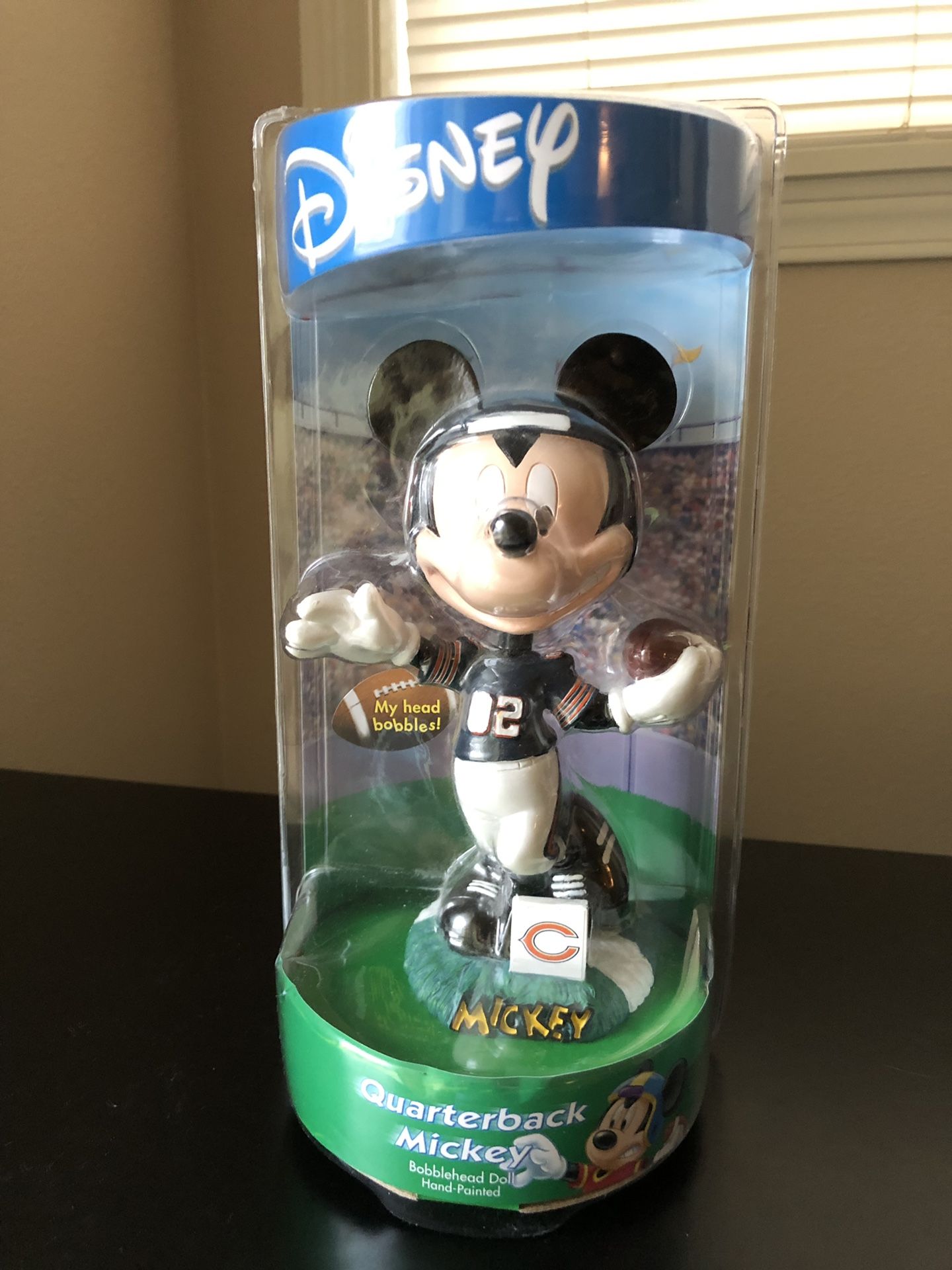 Chicago Bear Disney Bobble Head Mickey Mouse Quarterback