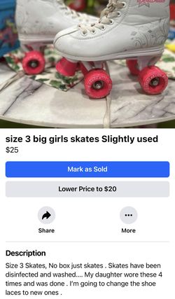 GIRLS size 3 Skates