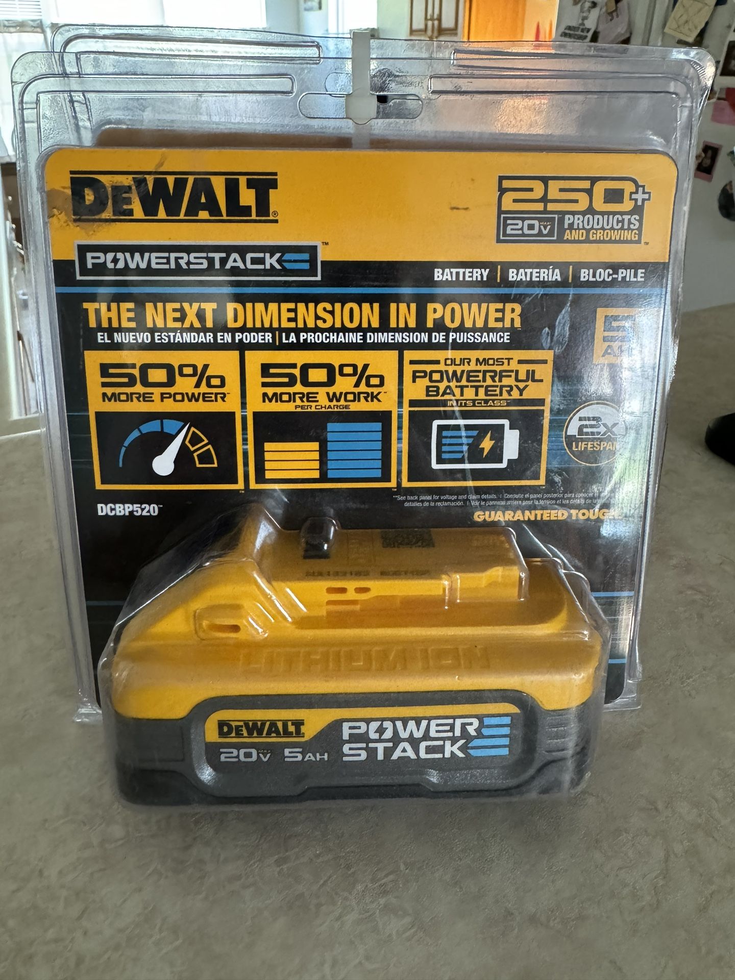 DEWALT XR POWERSTACK 20-V Lithium-ion Battery (5 Ah) Item #(contact info removed)