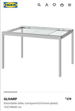 IKEA GLIVARP Extendable Glass Table nearby delivery available