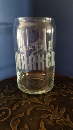 NHL Seattle Kraken etched glass