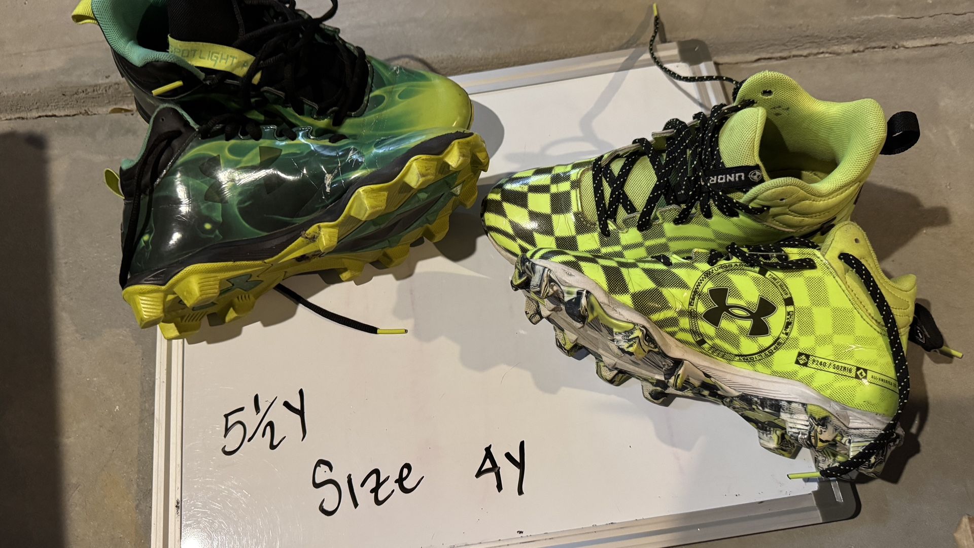 Cleats - Football or lacrosse - Size 4 Size 5.5