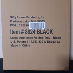 Nifty Large Appliance Rolling Tray - Black,