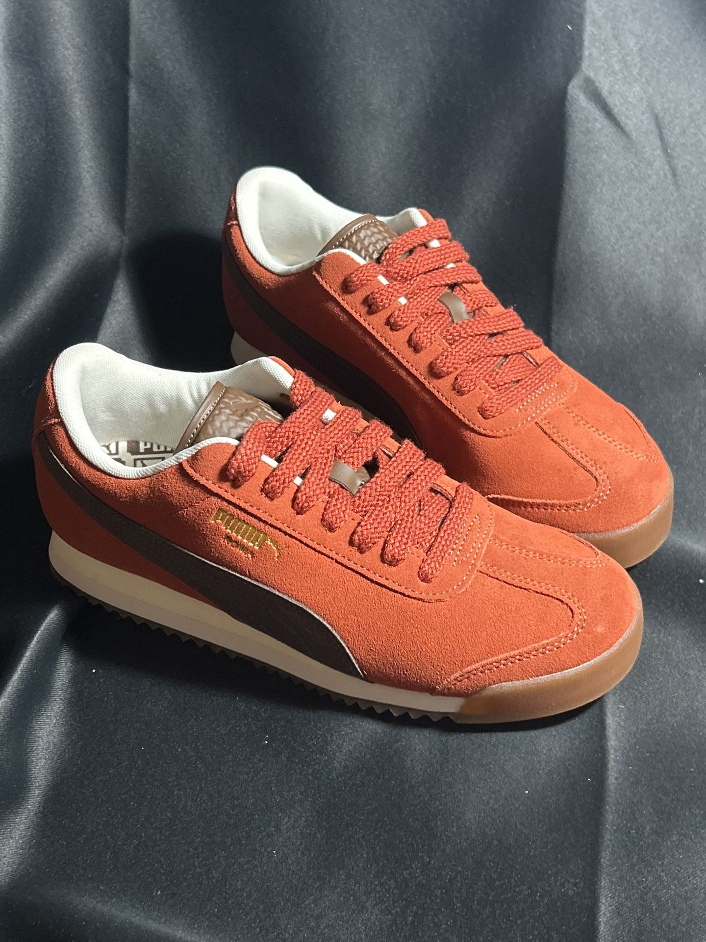 Red Suede Puma Roma Sneakers