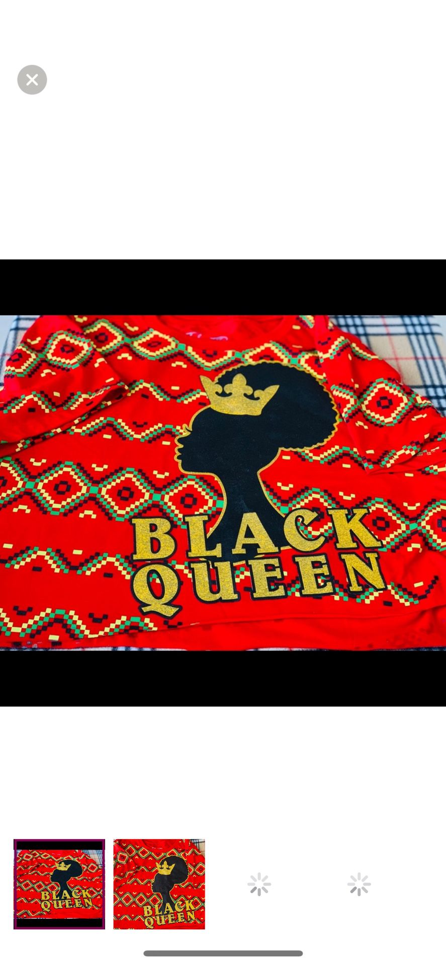 Black Queen Crop Top (W)(XL)