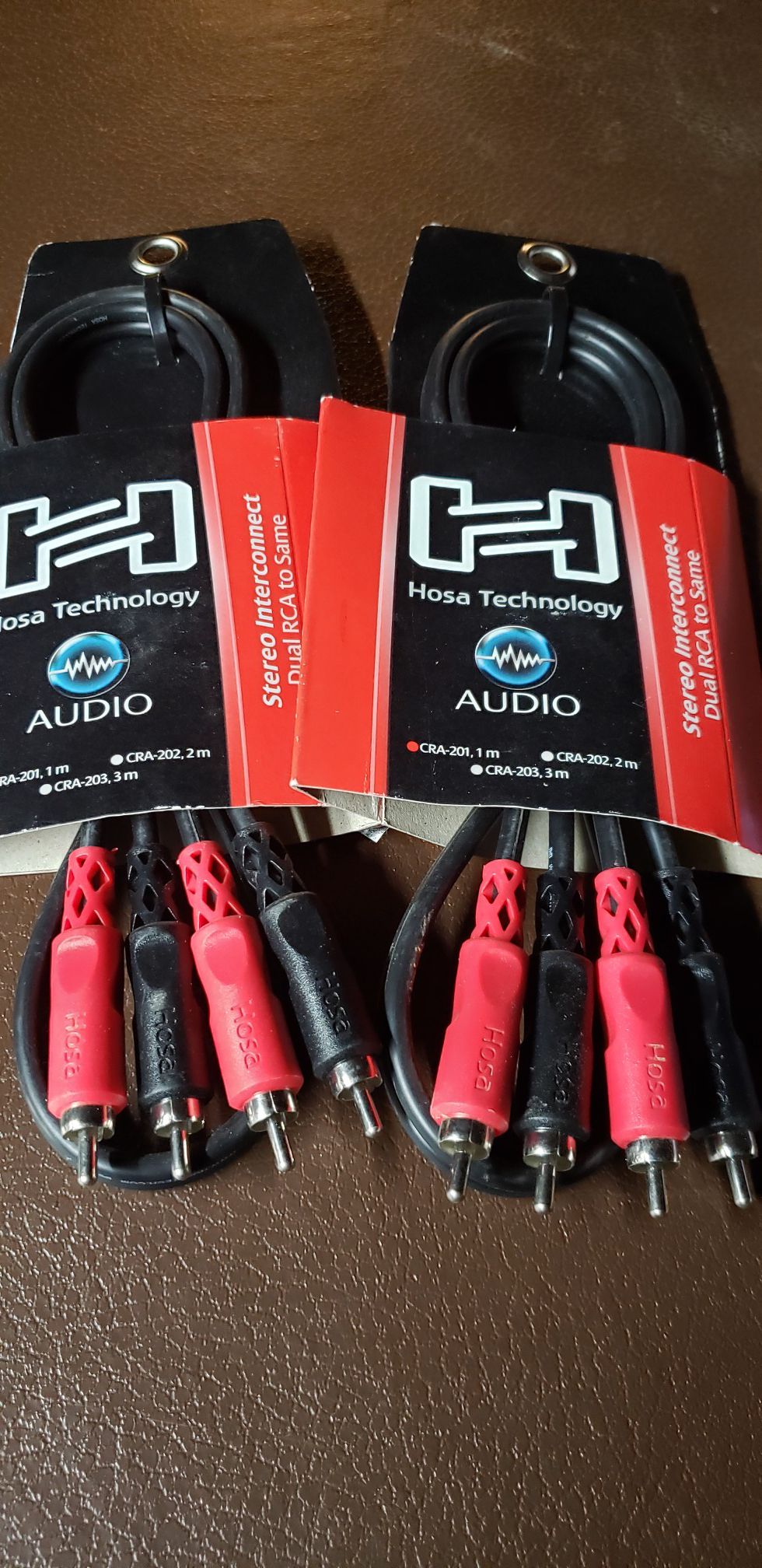 Hosa pro audio rca to rca stereo wires