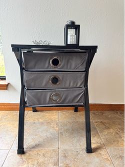 Rectangle Black 3-Drawer stand