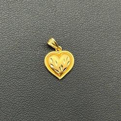 Jewelry 14k solid yellow gold pendant Heart charm 0.4 grams Heart ONLY
