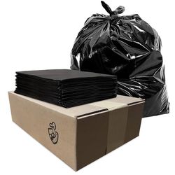 Construction Heavy-Duty Trash Bags 55-60 Gallons | 40 Packs |38 * 56| 3mil Thickness | Professional Puncture Resistance | Suitable for Kitchen, Commer