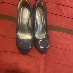 Navy Blue Wedges 