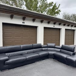 Sectional Couch/Sofa - Real Leather - Delivery Available 🚛
