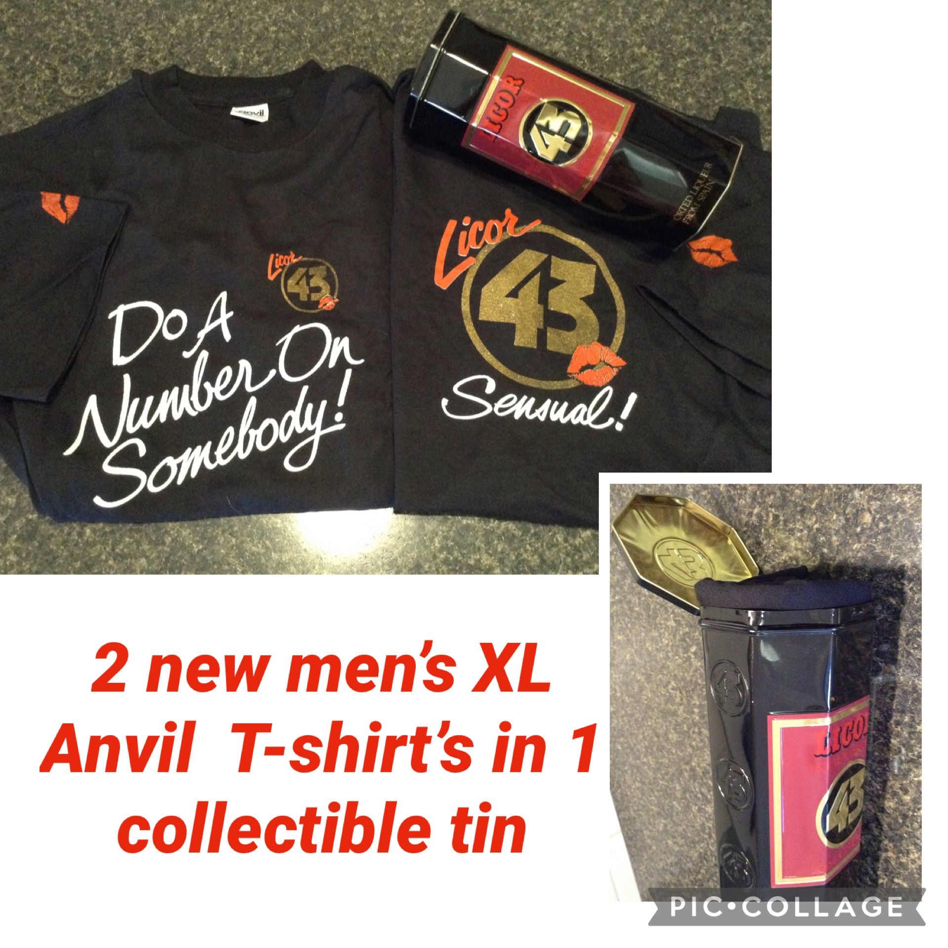 2 Anvil Quality XL Tees In Collectible Tin “Do A Number On Somebody”